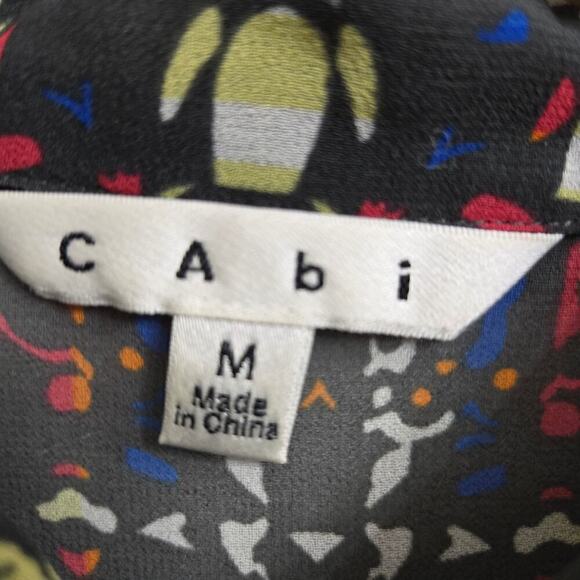 CABI Festival Boho Sheer Button Up Blouse Medium - Picture 4 of 11